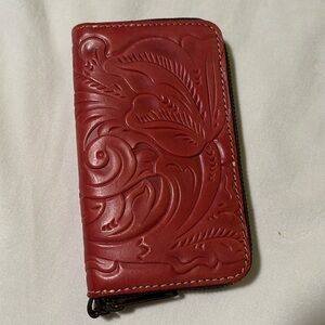 Patricia Nash Black Floral  Tooled Leather Wallet - NWOT